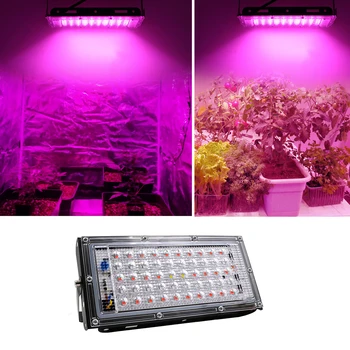 LED Augalų Auga Šviesos PhytoLamp Auginimo Lempos Kambarinių Augalų 50W AC 220V Lempos Diapazonas Lauko Prožektorius Augti Lauke
