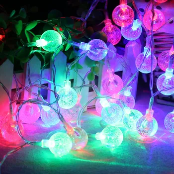 LED Burbulas krištolo Rutulio Formos Baterija Apšvietimo, Kalėdų šviesos Šalies Apdaila Žibintai pasakų sodas, vestuvių kambarys atostogų