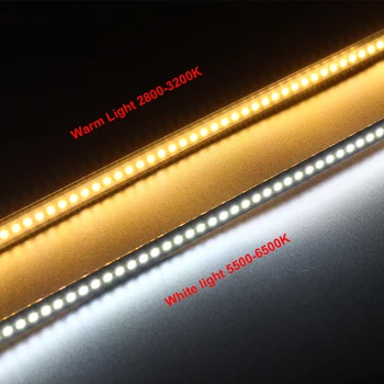 LED Juosta AC220V Šviesos Led juostelė profiel 50cm 72LEDs 2835 LED Standžios Juostelės LED dienos šviesos lempos Pagal Cabine