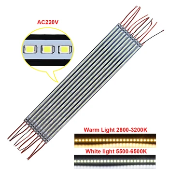LED Juosta AC220V Šviesos Led juostelė profiel 50cm 72LEDs 2835 LED Standžios Juostelės LED dienos šviesos lempos Pagal Cabine