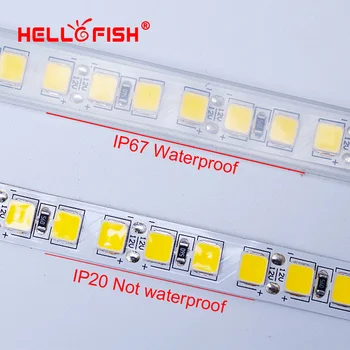 LED Juostelė Šviesos diodų LED šviesos juostelės apšvietimas 12V 5m 600 LED 5054 IP67 atsparus vandeniui balta šiltai balta