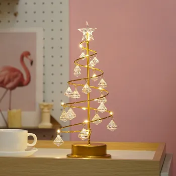 LED Kalėdų Eglutė Naktį Šviesos Miegamasis Kalėdinė Dekoracija Stalo Lempa Pasakų Šviesos Dovana