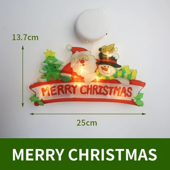 LED Kalėdų Kabinti Langų Dekoro Kalėdos Santa Claus Sniego Medis String Šviesos Lauko Pasakų Atostogų Šviesos Šalis, Baras weddin