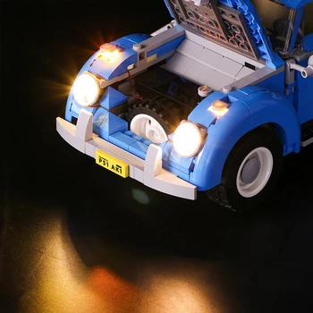 LED lemputės komplektą Suderinamas su lego 10252 įrangos pardavimas, biuro įrangos Miesto Automobilis Beetle Modelio 21003 Statybiniai Blokai, Plytos (įtraukti tik šviesa nustatyti)