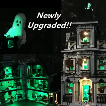 LED lemputės komplektą už 10228 ir 16007 Miesto Monstras Kovotojas Haunted House Modelis (Statybinės plytos nustatyti ne komplekte)