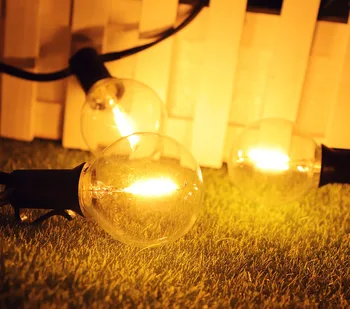 LED Lemputės Styginių Šviesos Atostogų Šviesos Šalis, Vestuvių papuošalai Kalėdų G40 Namų Dekoro IP44 Vandeniui Sodo Naudoti Energijos Taupymo