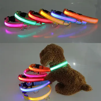 LED Šunų Antkaklis Augintiniai USB Įkrovimo Šviesos Necktie Asmeninį Noctilucent Antkakliai Atspindinčios Juostos Įspėjimo Naminių Šunų Saugos