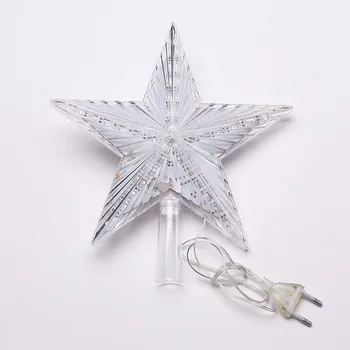 LED Šviesos Iki Kalėdų Eglutė Topper Žvaigždė Kalėdų Medžio Star Ornament Estrelinhas Adornos De Navidad Ieva Papuošalai aksesuaras