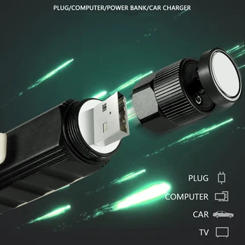 LED Žibintuvėlis Darbo Lemputė USB Mokestis Build-In Baterijos Fakelas Automobilių Remontas Lempos Kempingas Pusės Žibintas Su Magnetu Įrašą M19