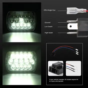 LED Žibintų lieto Aliuminio Korpusas 150w Aikštėje 7inches (5x7)LED Žibintai Visureigis Sunkvežimis Darbo Žibintai