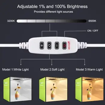 LED Žiedo Apšvietimo Lankstymo Foto Studija Nešiojamų šviesdėžės Fotografija 6 Spalvų Sluoksnių Mini Kamera Fotografavimo Palapinė Box Rinkinio