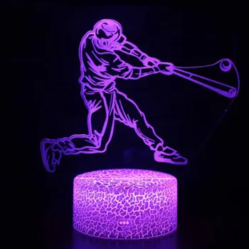 Ledo ritulio tema 3D LED Lempos naktį šviesos 7 Spalvų Keitimas Palieskite Nuotaika Lempos Kalėdinių Dropshippping