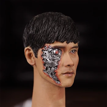 Lee Byung Hun Terminatorius Genisys T-1000 Kovoti su Žala 16-3 KUMIK 1/6 Vyrų Galvos Skulptūra Modelį, 12 