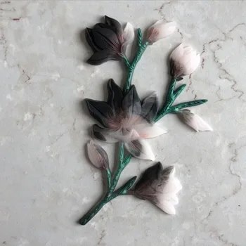 Lelija gėlė/rožių puokštė pelėsių minkštas apdailos epoksidinės dervos džiovintų gėlių gipso aromatizuoti žvakės, namų dekoravimo reikmenys, pelėsių