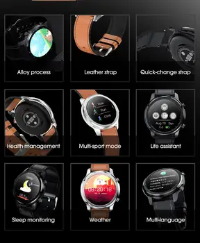 LEMFO Smart Watch Vyrai Visiškai Jutiklinis Ekranas 360*360Heart Norma, Kraujo Spaudimą, Stebėti Sporto ir Sveikatos Sekimo Smart Žiūrėti Moterims
