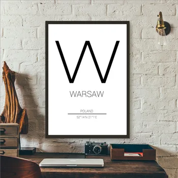 Lenkijos Varšuvos Miesto Žemėlapį, Drobė, Tapyba, Plakatų Ir Grafikos Sienos Menas Nuotraukas, Lenkai Kambarį Namo Apdaila