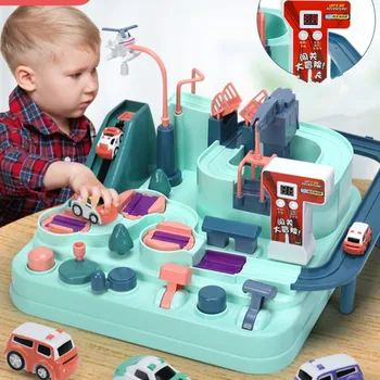 Lenktynių Trasos Nuotykius Geležinkelio Automobilių Žaislai Vaikams Eco-friendly Rankinis Automobilių Nuotykių Trasos Žaislai Nuotykių Dėlionė Vaikams