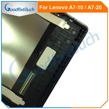 Lenovo Tab 2 A7-10 A7-10F A7-20 A7-20F LCD ekranas jutiklinis ekranas skaitmeninis keitiklis Stiklo komplektuojami su Rėmo