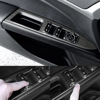 LENTAI 4pcs Auto Automobilis Stiliaus Nerūdijančio Plieno Langų Keltuvai formos dugną Skydelio Dangtelį Lipdukai Ford Mondeo MK5 2017 2018 Priedai