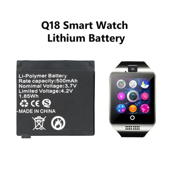 Li-jonų Polimerų Baterija Q18 Smart Žiūrėti 500mAh), 3,7 V Įkraunamas Ličio Baterijos 1 /2/ 3/ 4/ 5/ 6/ 8pcs Atsarginė Baterija
