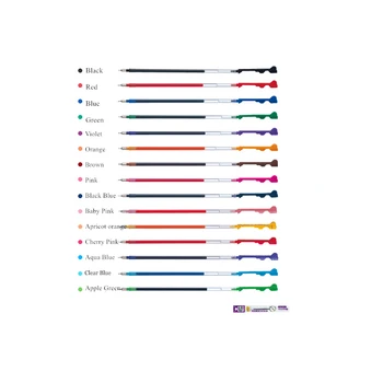 LifeMaster 6pcs/daug Pilotas Gelio Rašiklis Papildymo Hi-Tec-C Coleto Gel, Multi Pen Papildymo 0,5 mm, Juoda/Mėlyna/Raudona 