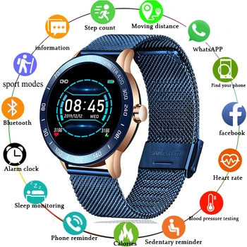 LIGE Fitneso Smart Watch Vyrai Veikia Reloj, Širdies ritmą, kraujo spaudimą Stebėti 