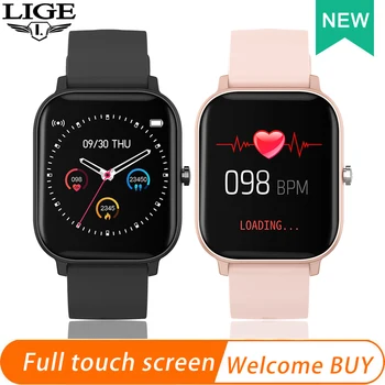 LIGE IP68 Vandeniui Smart Watch Moterų Miela Apyrankė Širdies ritmo Monitorius Miego Stebėjimo Smartwatch Prisijungti 