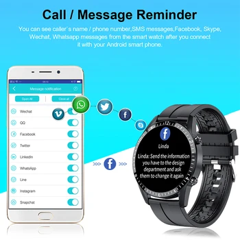 LIGE Smart Watch Vyrų Širdies ritmo monitoringo IP67 atsparus Vandeniui Smartwatch 1.3 colių Full HD touch screen Fitneso Sporto Watchs Vyrams