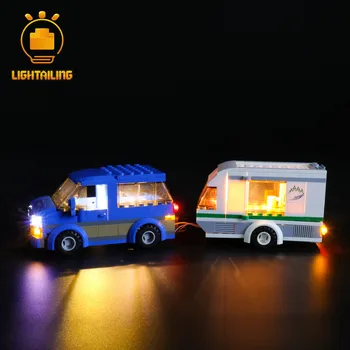 LIGHTAILING LED Šviesos Rinkinys 60117 CITY Serijos Van & Caravan Žaislas Blokai Apšvietimo Komplektas Suderinama Su 02048