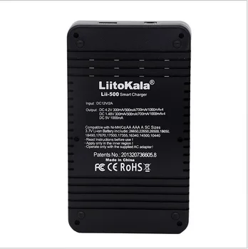 LiitoKala lii-500 LCD), 3,7 V 1.2 V 18650 26650 16340 14500 10440 18500 Baterijos Kroviklis, originalus gamyklos LiitoKala lii500