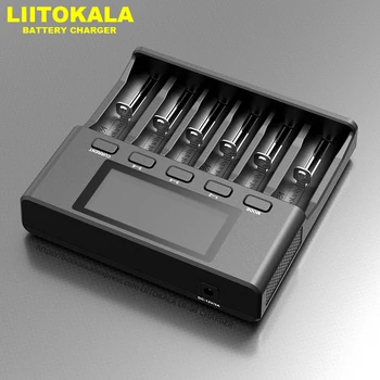 LiitoKala Lii-S6 Baterijos kroviklis 18650 Kroviklis 6-Lizdas Auto-Poliškumas Aptikti Už 18650 26650 21700 32650 AA AAA baterijos