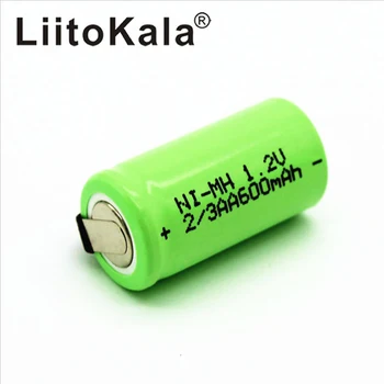 LiitoKala skaičius 2/3 AA Įkraunamos Baterijos 600mAh Ni-Cd nicd 1.2 V Baterija Baterijos Mėlyna - daugiau , pigiau, -