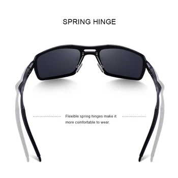 LINKSMŲ ŲJŲ Vyrams Klasikiniai Aliuminio Lydinio, Akiniai nuo saulės HD Poliarizuoti Saulės akiniai Mens Lauko Sporto UV400 Apsauga S8276