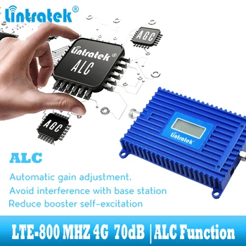 Lintratek LTE 800 mhz mobiliojo telefono signalo stiprintuvas 4G 800mhz korinio ryšio tinklo signalo kartotuvų stiprintuvas dažnių juosta 20 4g interneto tinklas.