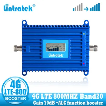 Lintratek LTE 800 mhz mobiliojo telefono signalo stiprintuvas 4G 800mhz korinio ryšio tinklo signalo kartotuvų stiprintuvas dažnių juosta 20 4g interneto tinklas.