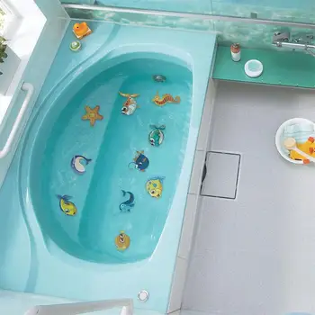 Lipni vonia anti-slip lipdukai Jūros Būtybių Anti Slip Lipdukai Animacinių filmų Neperšlampamas Kilimėlis Lipdukai Voniai Baseinas #W0