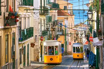 Lisabonos Tramvajumi medinė dėlionė 1000 vienetų ersion dėlionės baltos kortelės suaugusiųjų vaikų švietimo žaislai