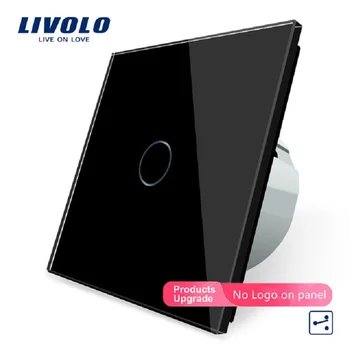 Livolo ES Standartas Touch mygtukas ,1 Gauja 2 Būdas Kontroliuoti , Balta Krištolo Skydelyje Palieskite Ekraną Sienos Žibintas , C701S-11