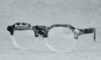 LKK Rankų retro daugiakampiai apskrito plokštė, stiklo rėmelis paprastas trumparegis akinius rėmo apdaila rėmo moteris akiniai