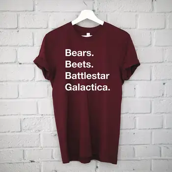 Lokiai. Burokėliai. Battlestar Galactica. T-Shirt, Biuro Marškinėliai, Dwightas Schrute, Michael Scott, Schrute Ūkių-D523