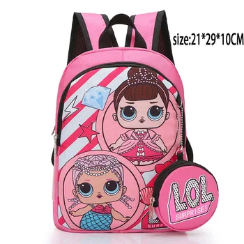LOL lėlės STAIGMENA mochila maišelį Vaikų Mokyklos Mielas Maišelį plecak 3d Maišelį Animacinių filmų Spausdinti Mielas Anime vaikams Kuprinė vaikų Darželis