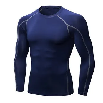 Loozykit Vyrų Quick Dry Unning marškinėliai ilgomis Rankovėmis Sporto Viršūnės Vyrų Bodybuliding Suspaudimo Marškinėliai Lieknėjimo Sporto Stora Vyras