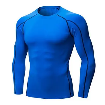 Loozykit Vyrų Quick Dry Unning marškinėliai ilgomis Rankovėmis Sporto Viršūnės Vyrų Bodybuliding Suspaudimo Marškinėliai Lieknėjimo Sporto Stora Vyras