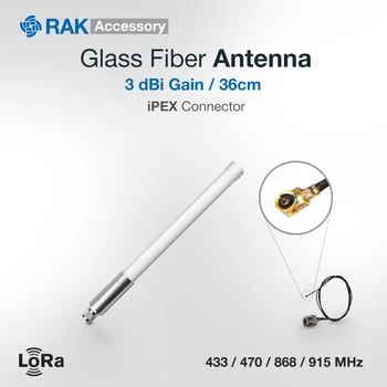 LoRa Vartai 3dbi Antena Peak Gain Stiklo Pluošto Tinklo Antena su SMA / iPEX RF Kabelį 433/470/868/915 MHz Q249