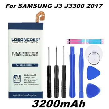 LOSONCOER 3200mAh EB-BJ330ABE Geros Kokybės Baterija Samsung GALAXY j3 skyrius 2017 SM-J330 J330F J3300 2017 Edition Baterijos