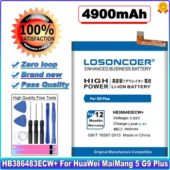 LOSONCOER 4900mAh HB386483ECW+ Baterija HuaWei MaiMang 5 G9 Plius MLA-AL00 MLA-AL10 Garbę 6X G9Plus Telefono Baterija~Sandėlyje