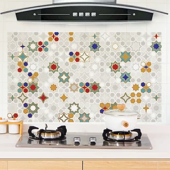Louyun 70x120cm Virtuvės naftos-įrodymas, sienos su deimanto modelis karščiui atsparus vandeniui plytelės, tapetai kabinetas