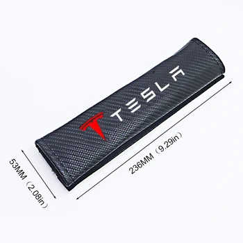 LQY automobilio anglies pluošto audiniu pavaros diržo rankovės sagtis apsaugos Tesla Model 3 X S priedai