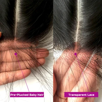 LS Plaukų, 2*6 plaukų uždarymas su ryšulių Brazilijos remy human hair tiesiai Beyonce plaukų ryšulius su vidurinė dalis skaidri nėriniai