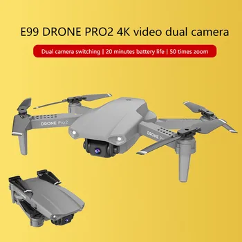 LSKJ E99 Pro2 RC Mini Drone 4K WIFI FPV HD Dviguba Kamera Realiuoju laiku Dėžė Profesionali Fotografija, Sulankstomas Quadcopter Žaislai